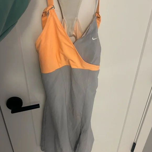 Nike Gray/Orange Maria Sharapova Tennis Dress w/ Bra Pleated Skirt NWT - Picture 10 of 11
